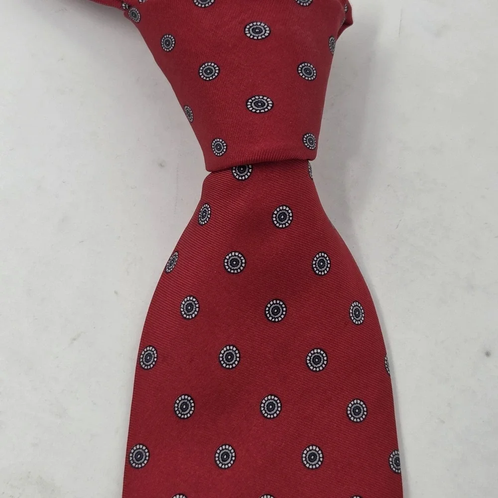 Robert Talbott Red Geometric Hand Sewn Men's Silk Tie Nordstrom Made in USA